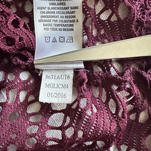 Aeropostale Tank Top Womens Small Crochet Lace Sheer Sleeveless Boho Festival - Picture 9 of 9